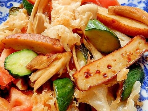 コツ有り6分!?トマト&キクラゲ❤中華風の炒め物♪